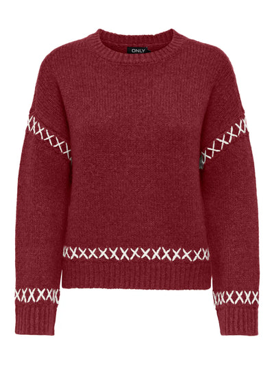 Cross Stitch jumper Red