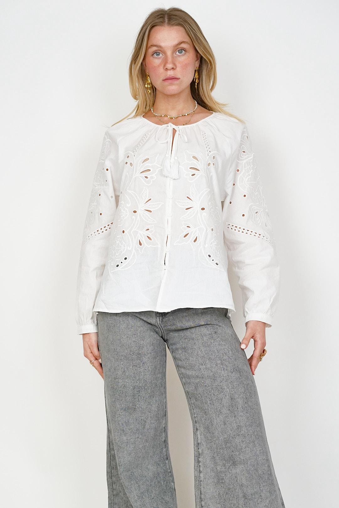 Muse Butterfly Blouse White