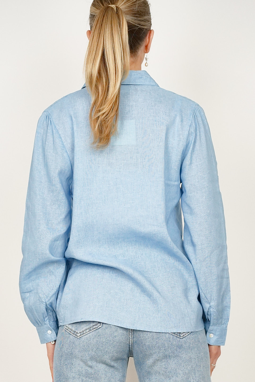 Cherry Blue Swirl Blouse