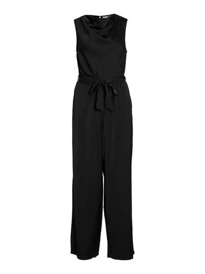 Satin Jumpsuit Black