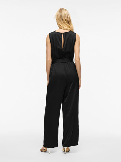 Satin Jumpsuit Black