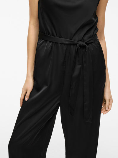 Satin Jumpsuit Black