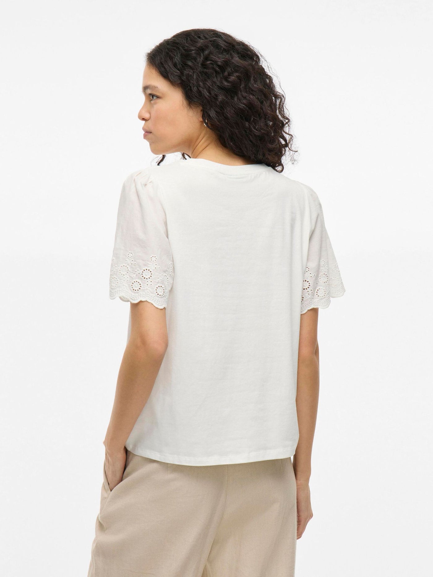 Broiderie Sleeve Tee