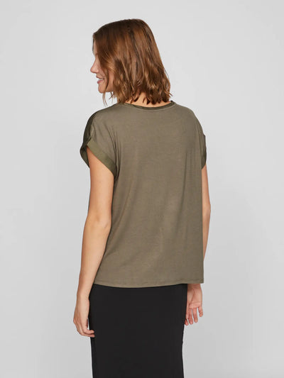 Satin Tee Khaki