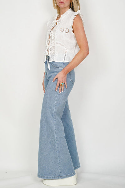 Bow Cotton Tie Top
