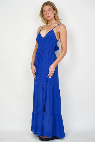 Jinny Cobalt Spaghetti Strap Dress