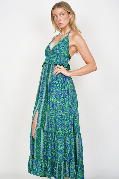 Clementine Maxi Dress Peacock
