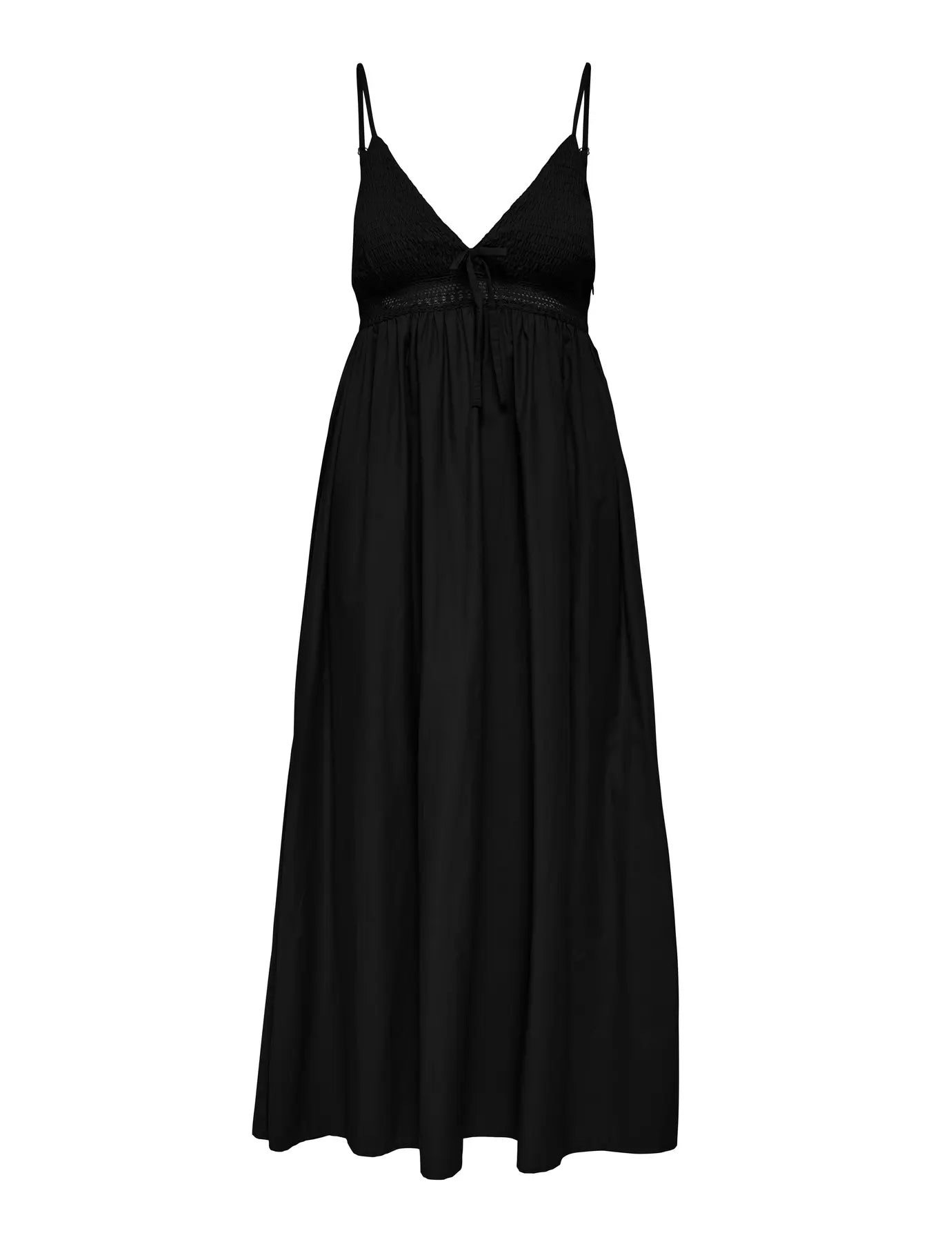 Briar Smocked Maxi Dress Black