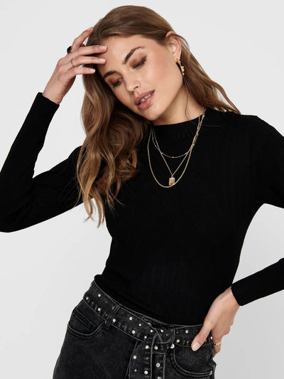 Diamond Slimline Jumper Black