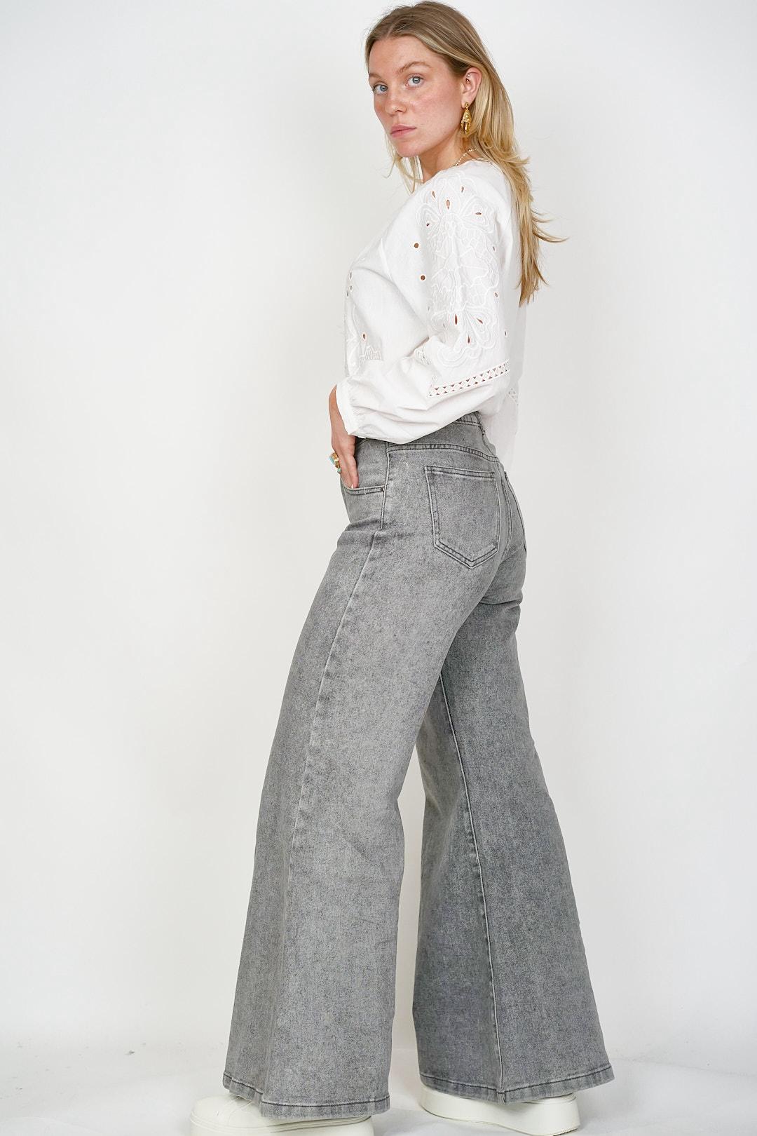 Palazzo Jeans Grey