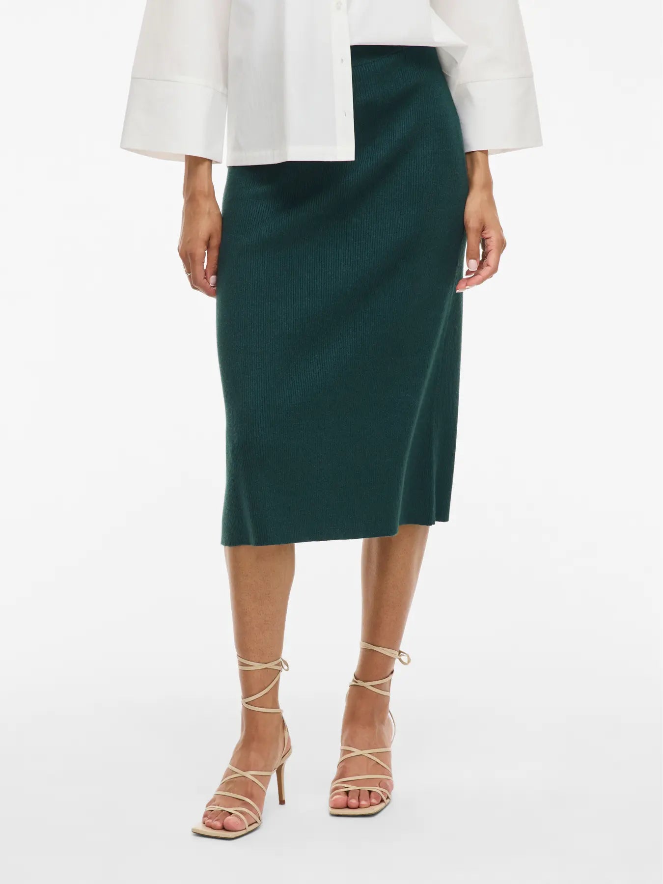 Kate Knitted Skirt Emerald