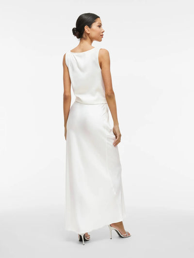Maxi Satin Skirt White