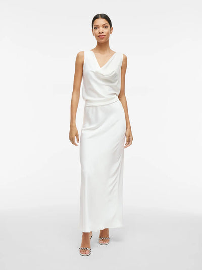 Maxi Satin Skirt White