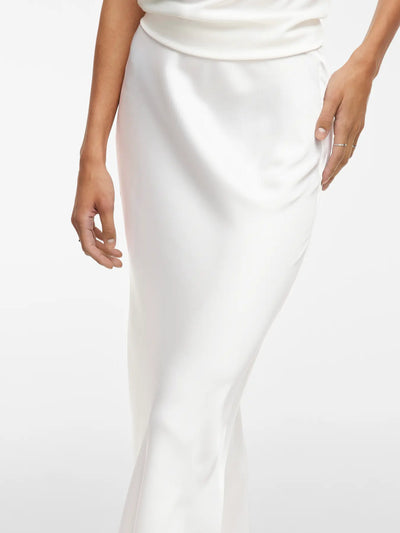 Maxi Satin Skirt White