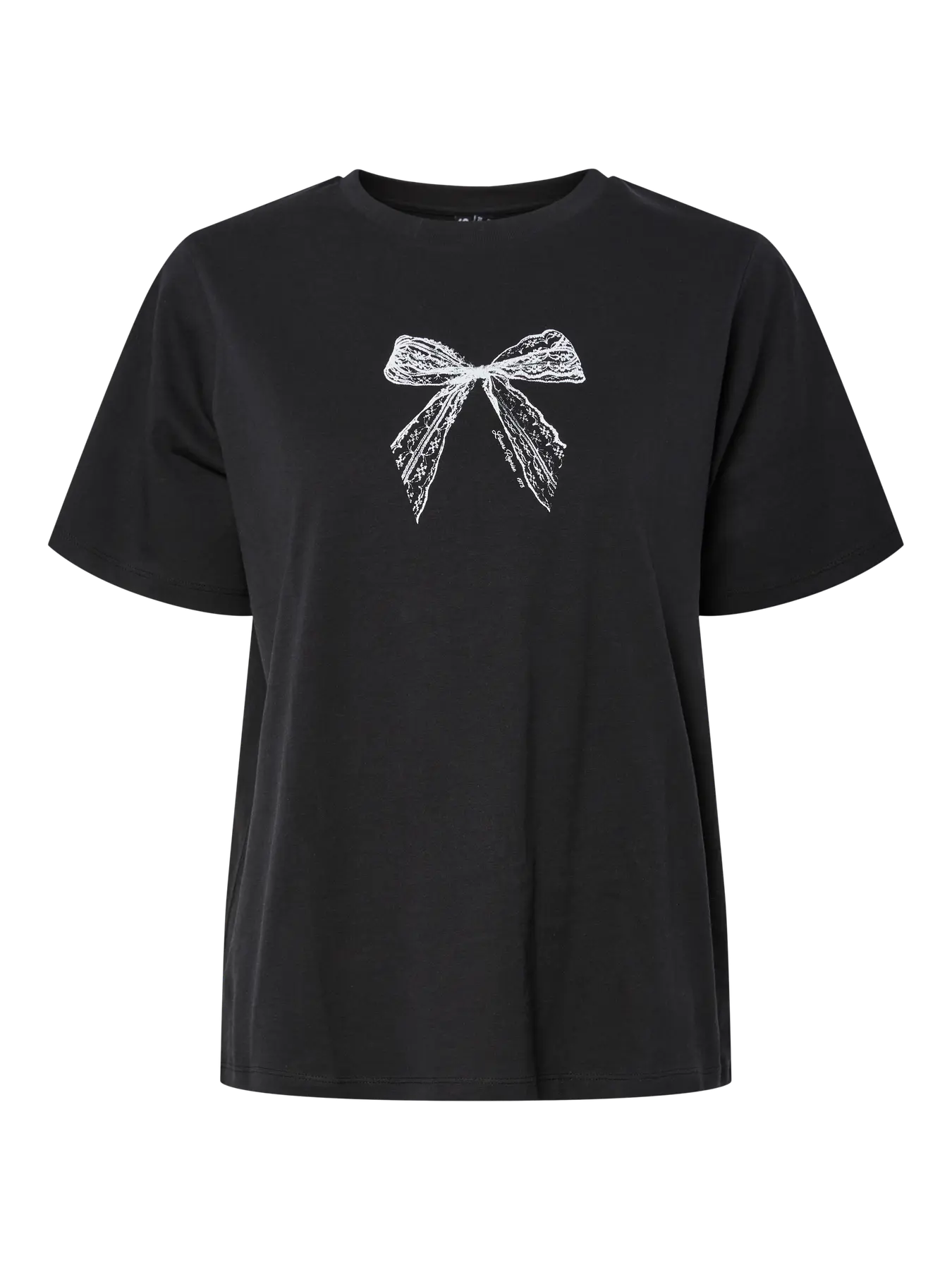 Lace Bow T-shirt Black