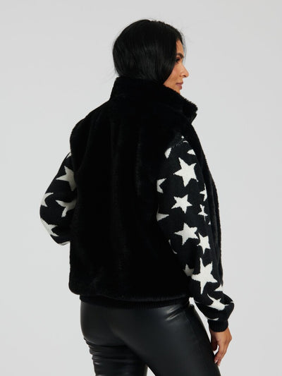 Faux Fur Gillet Black