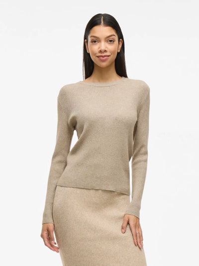 Kate Slimline Jumper Taupe