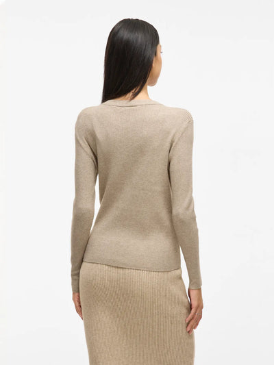Kate Slimline Jumper Taupe