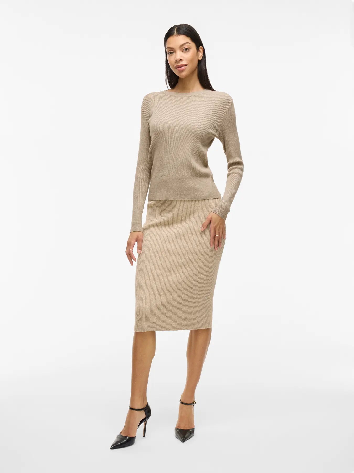 Kate Slimline Jumper Taupe