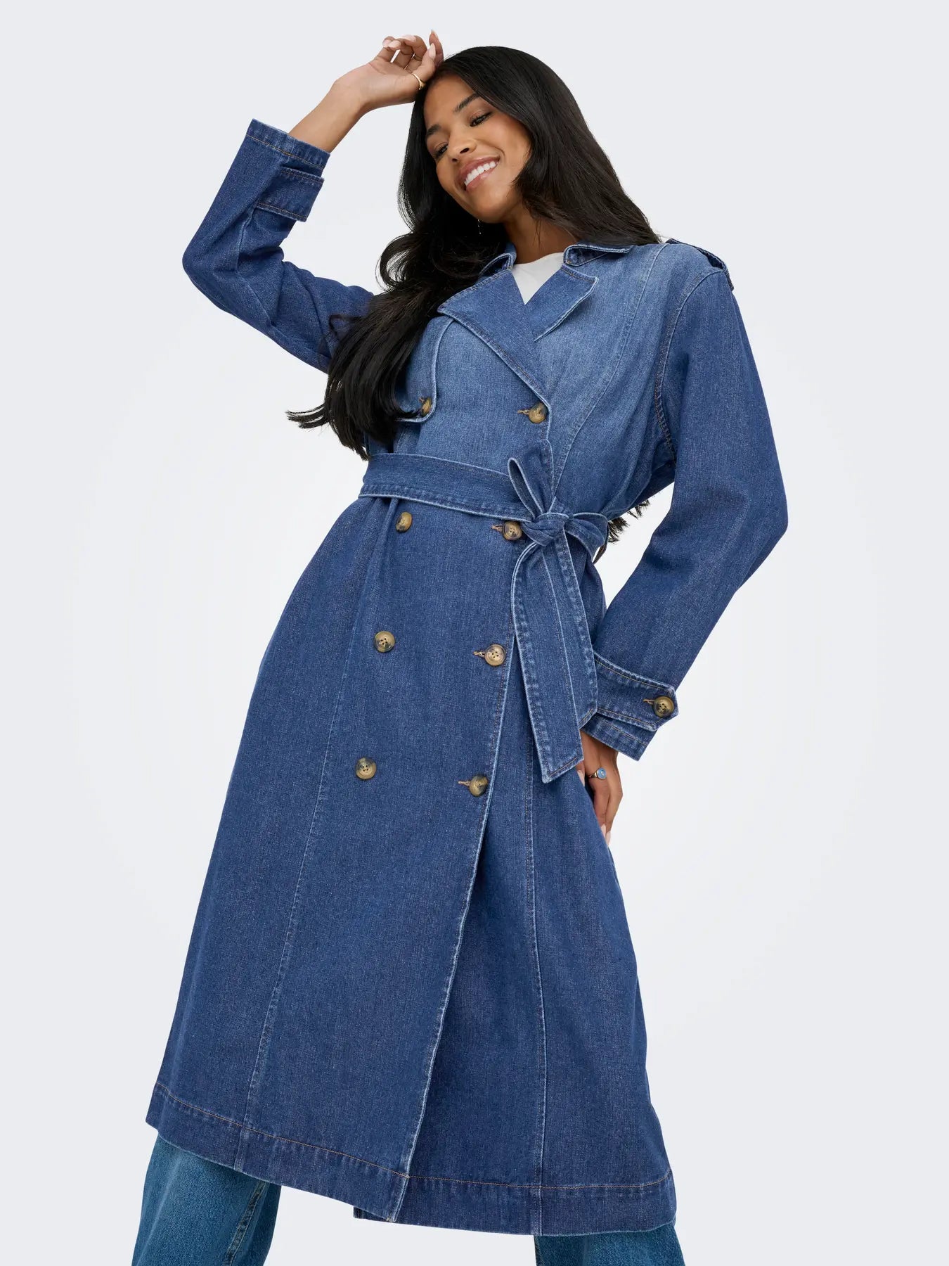 Denim Trench Coat
