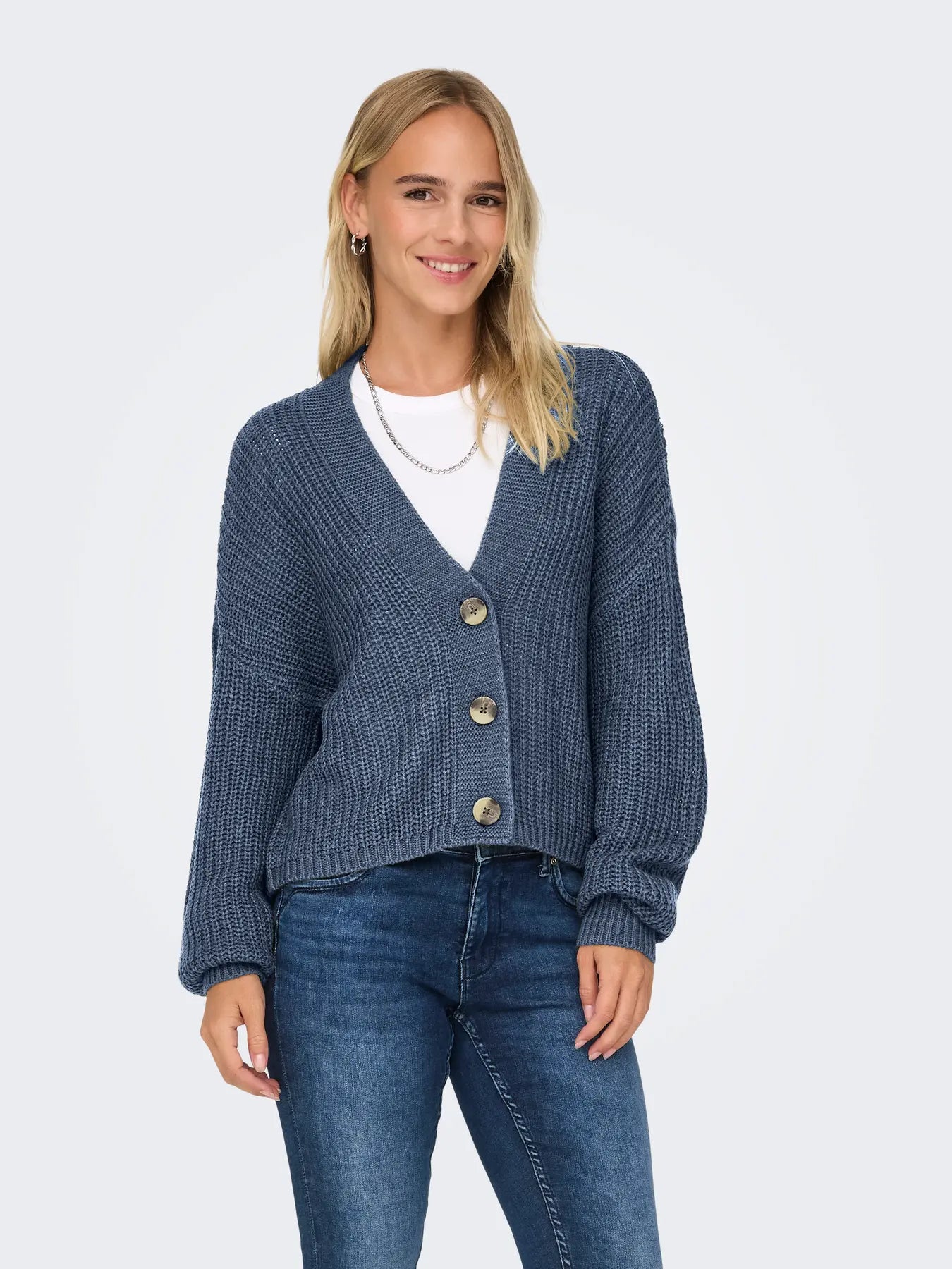 Cropped Cardi Indigo