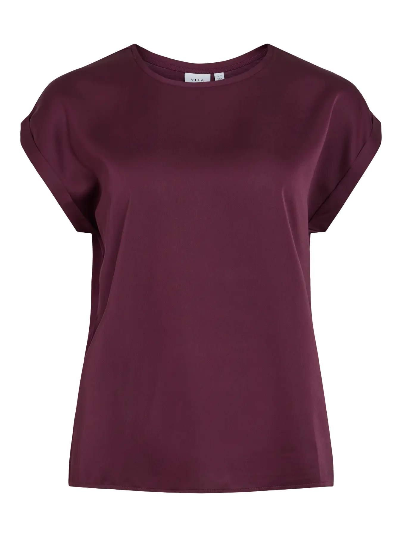 Satin Tee Plum