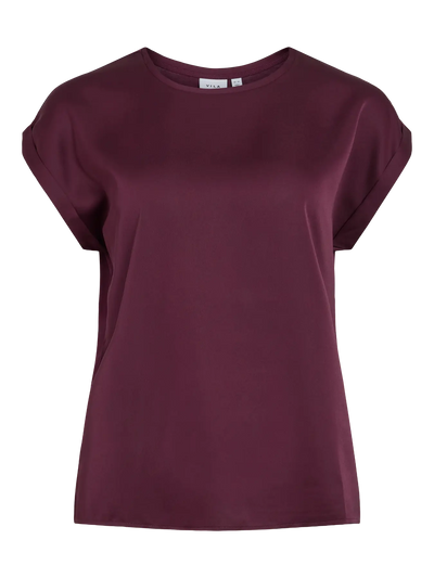 Satin Tee Plum