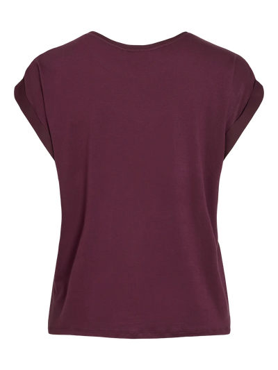 Satin Tee Plum