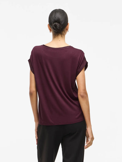 Satin Tee Plum