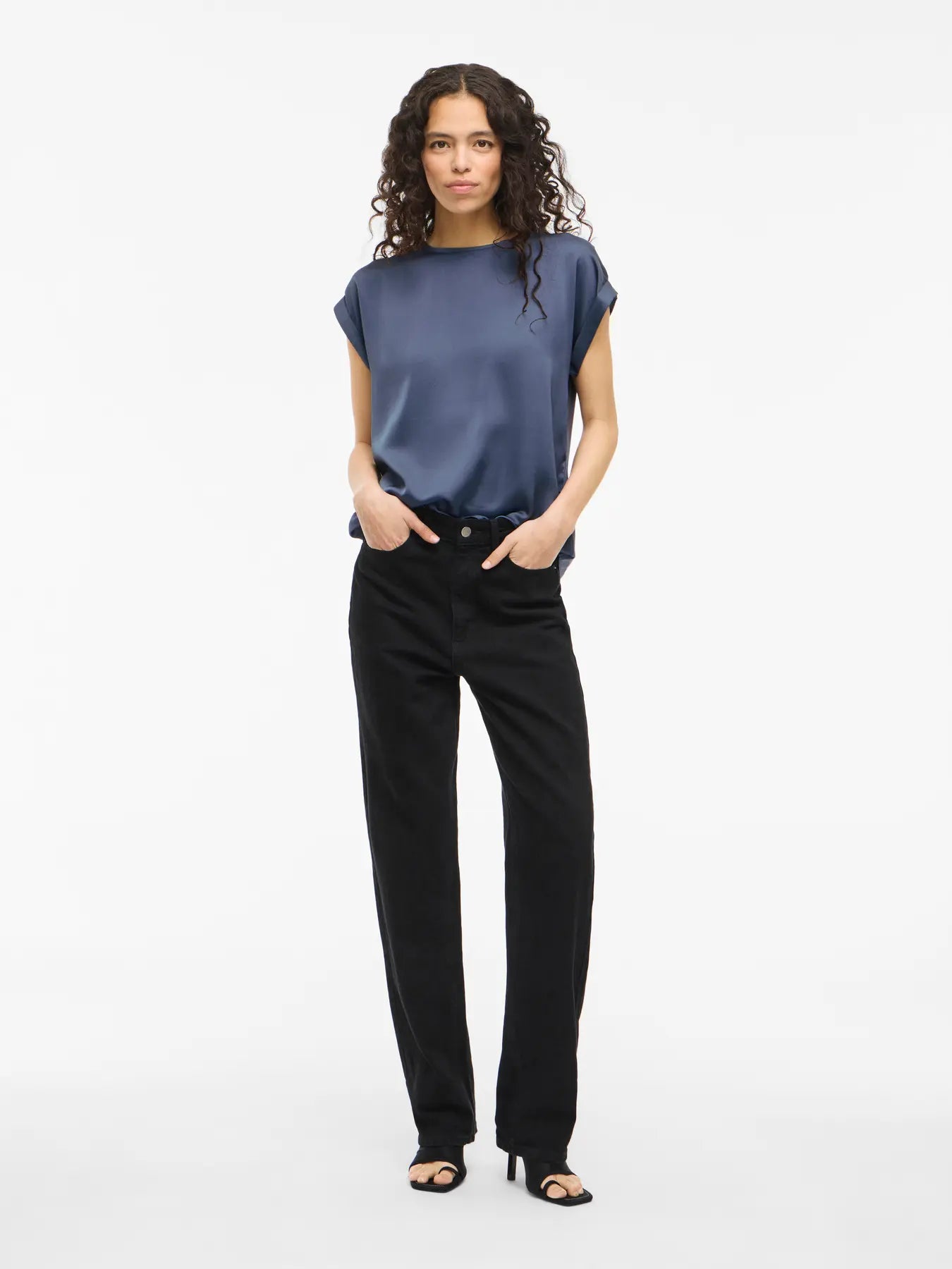 Satin Tee Petrol