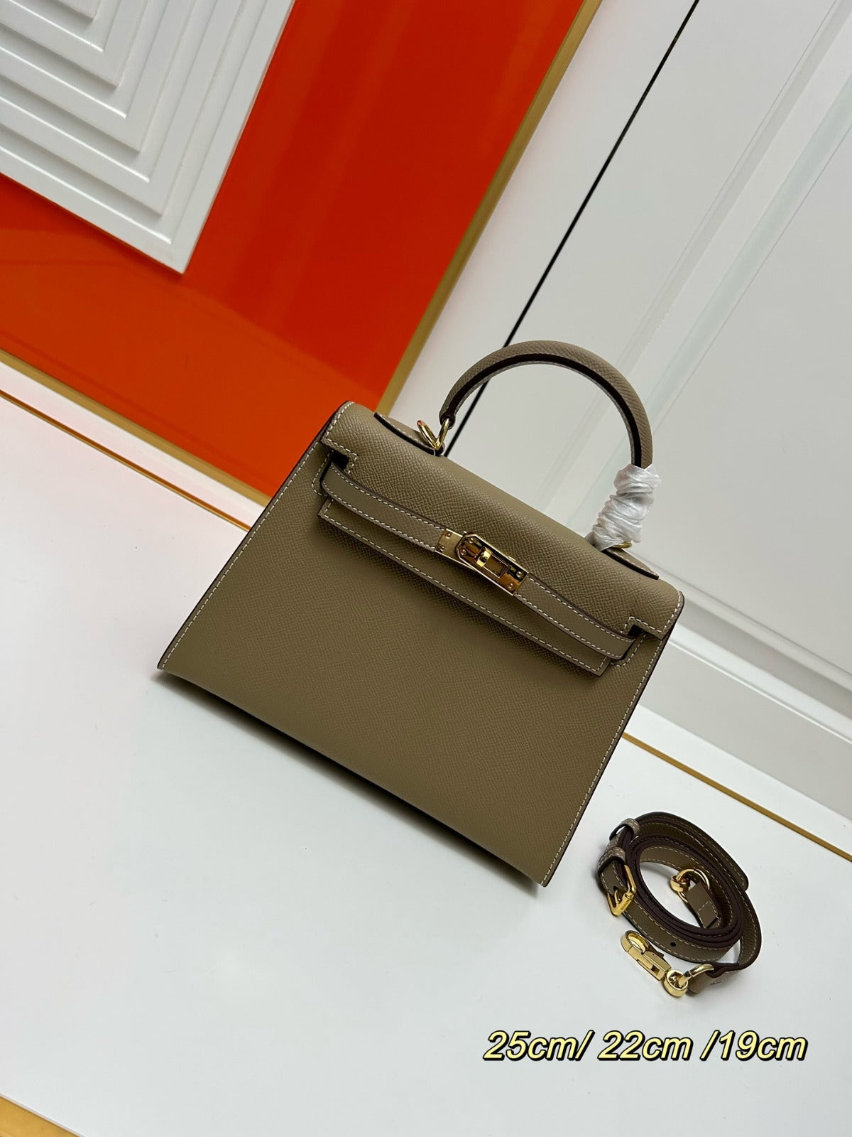 K19cm Kelly Bag Chocolate