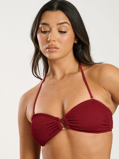 Crinkle Bikini Claret
