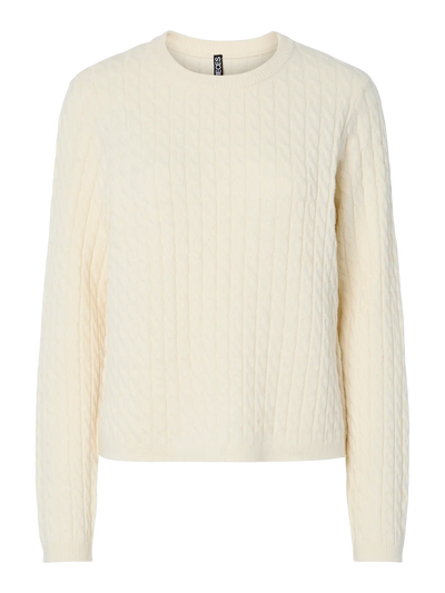 Soft Rope Knit Jumper White