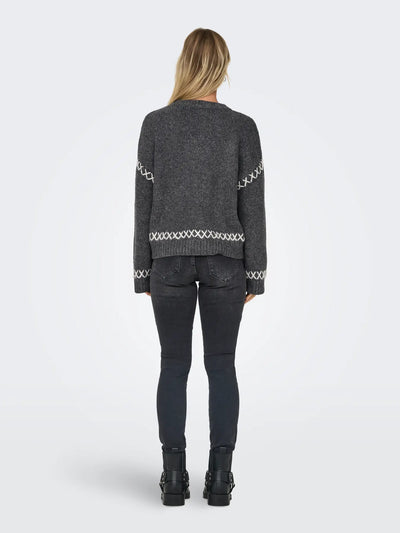 Cross Stitch jumper Grey
