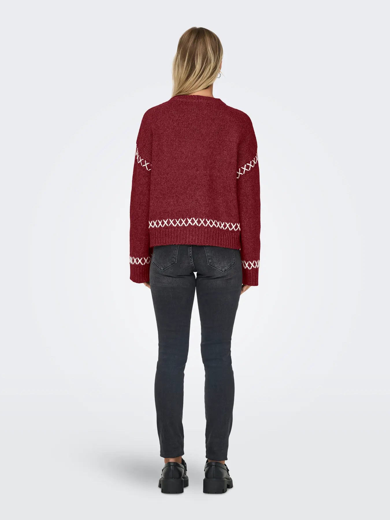 Cross Stitch jumper Red