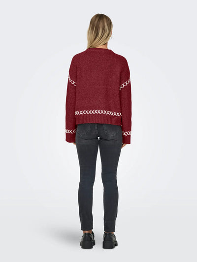 Cross Stitch jumper Red