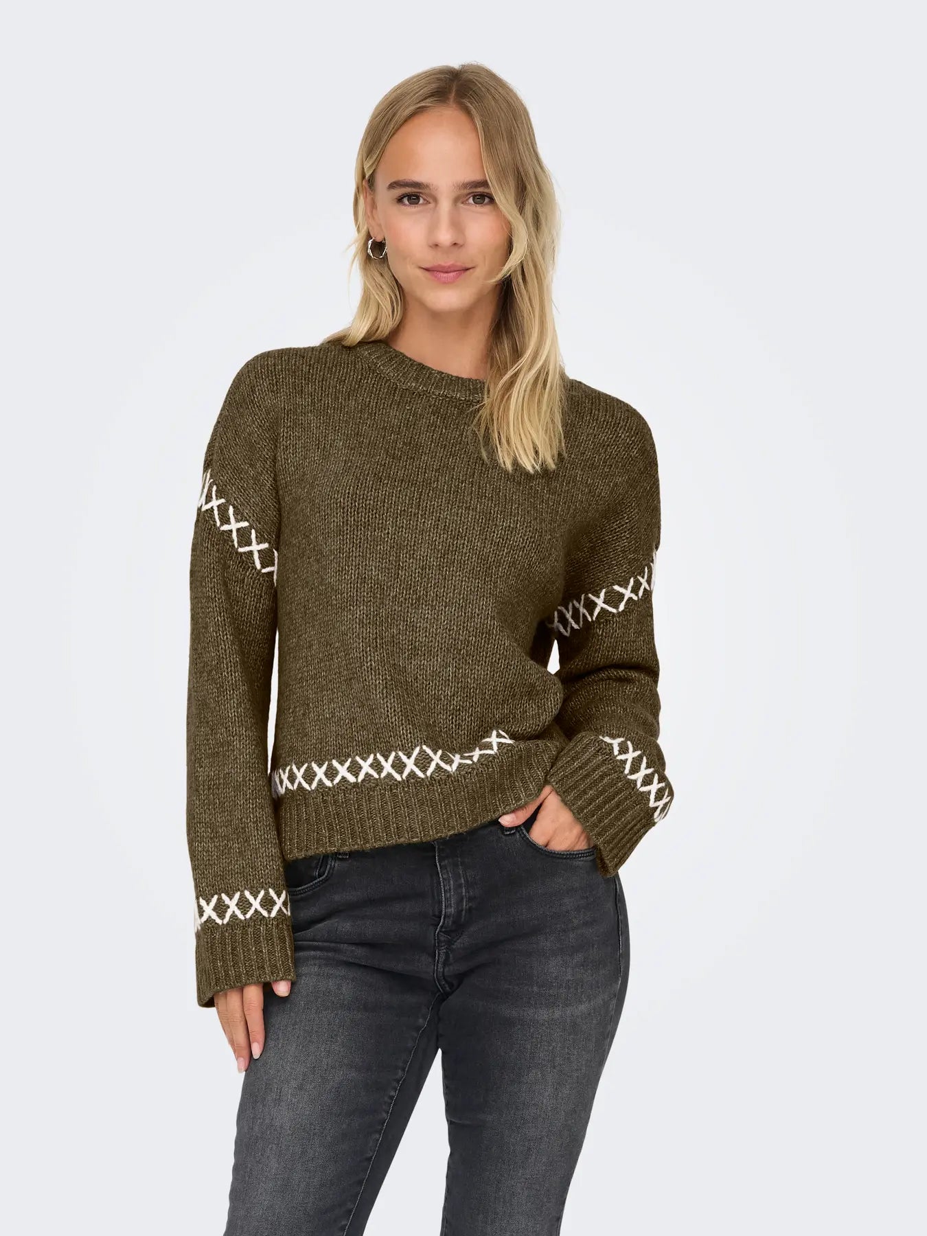 Cross Stitch jumper Brown
