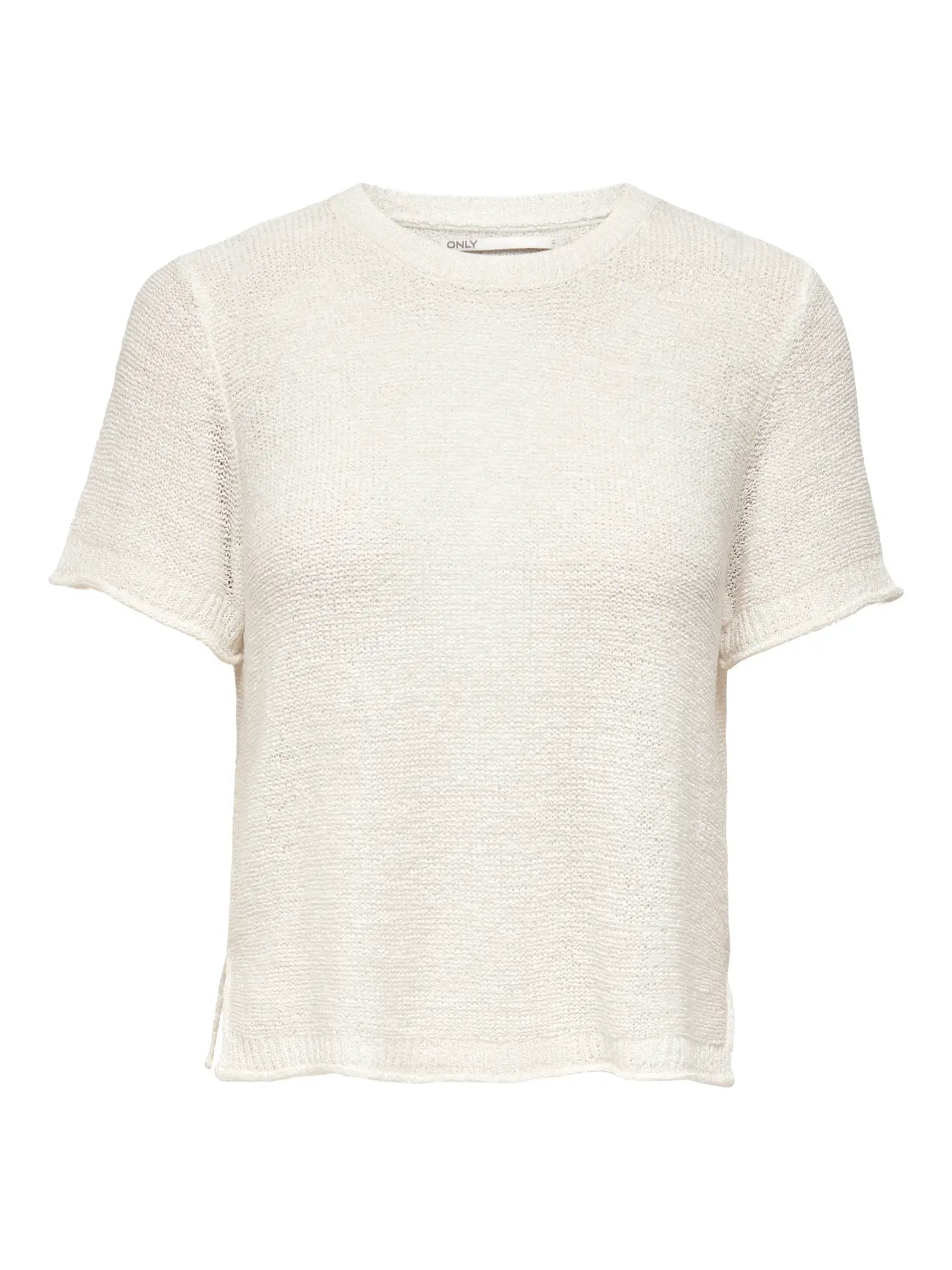 Short Sleeve Knit White