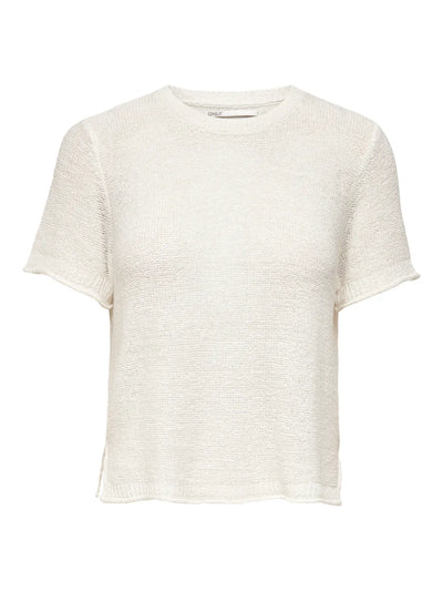 Short Sleeve Knit White