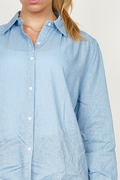 Cherry Blue Swirl Blouse