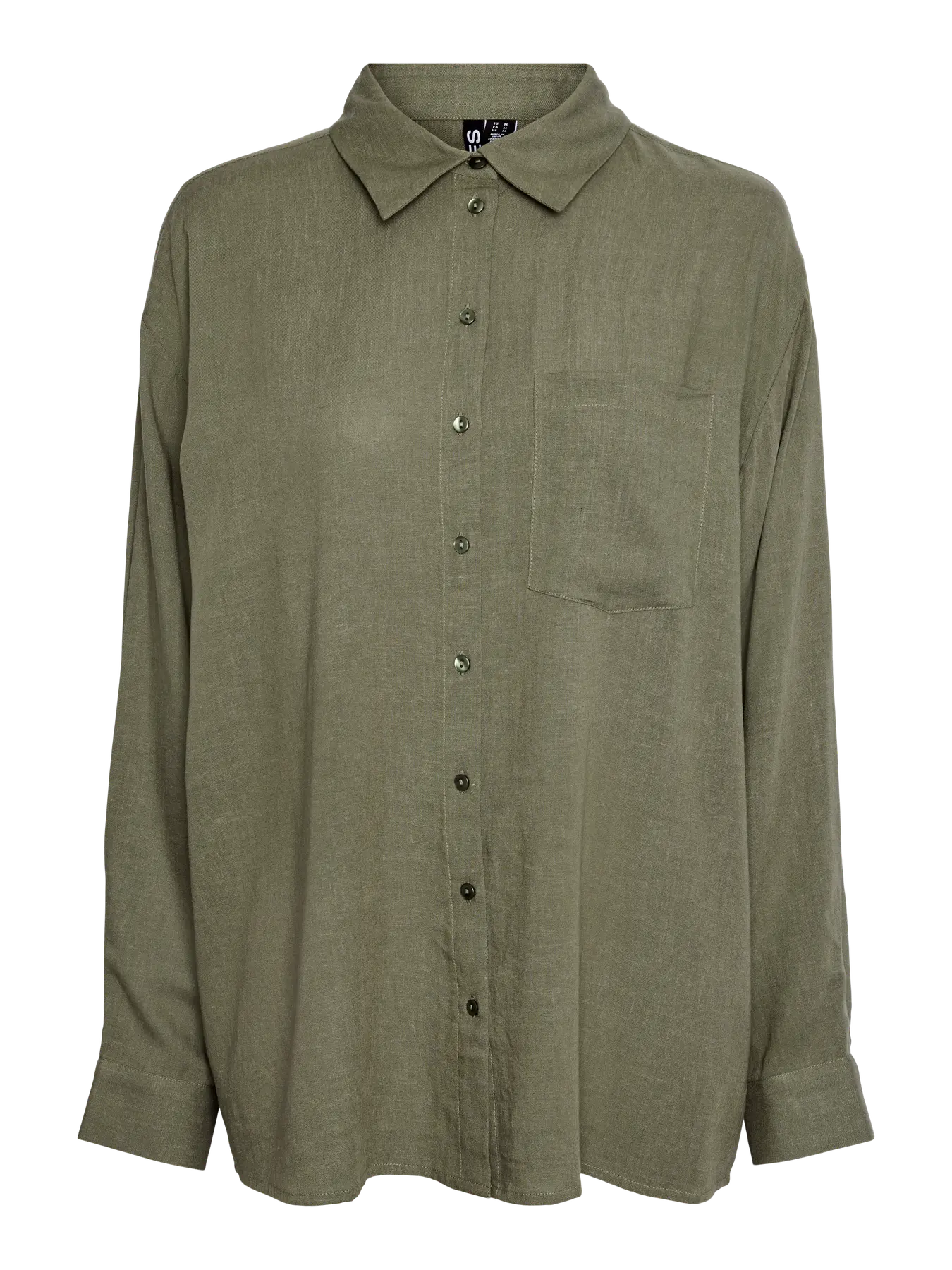 Loose Linen Blouse Khaki