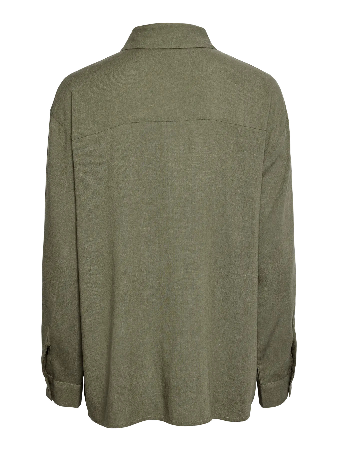Loose Linen Blouse Khaki