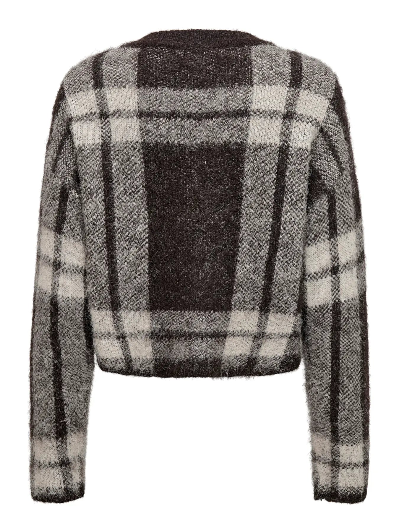 Tartan Cardigan Coffee
