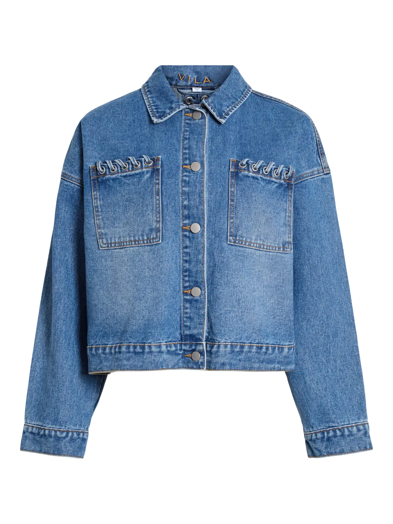 Eyelet Denim Jacket
