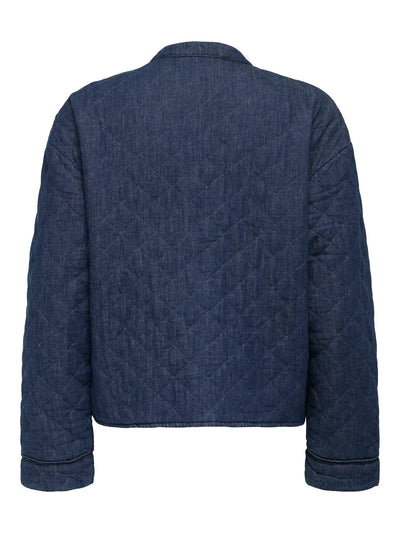 Quilted Denim Bomber Jacket