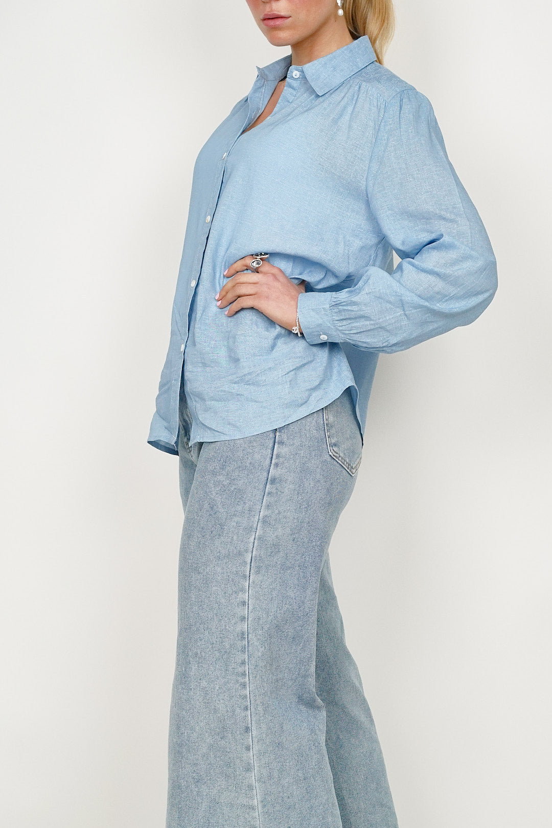 Cherry Blue Swirl Blouse