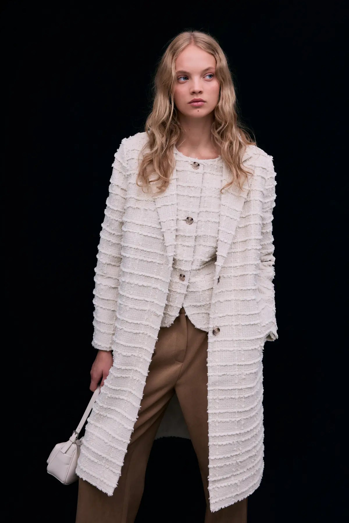 Coco Cream Woven Coat