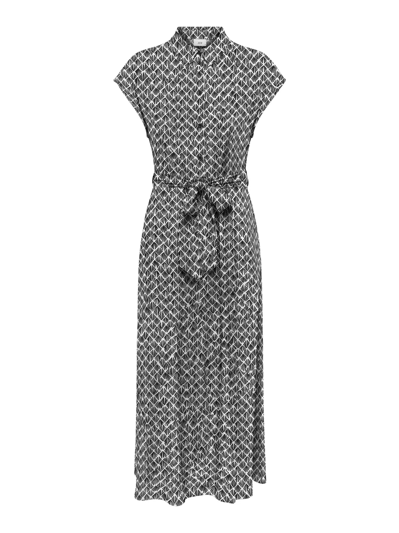 Black & White Print Shirt Dress