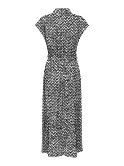 Black & White Print Shirt Dress