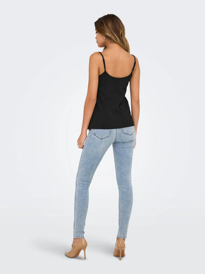 Adora Waistcoat Top Black